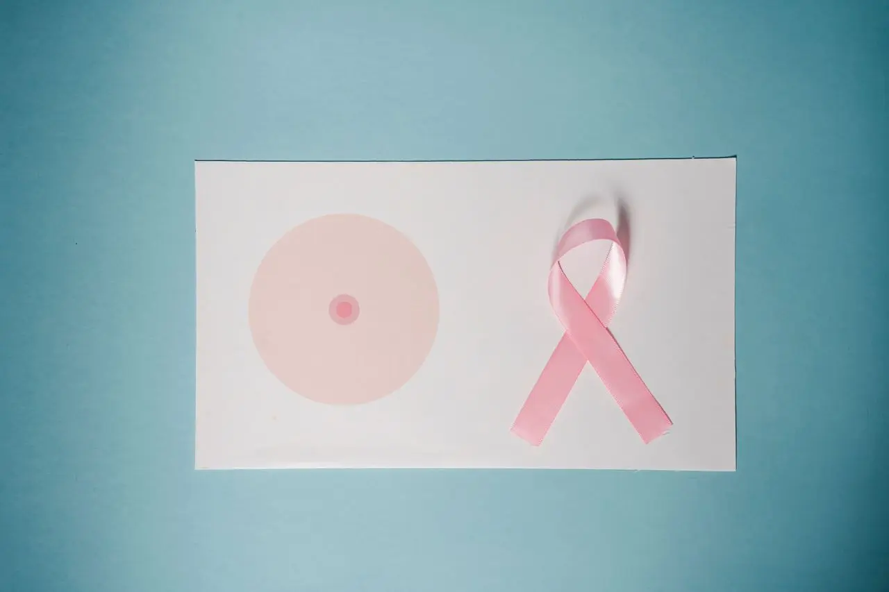 Fiocchino rosa e seno stilizzato